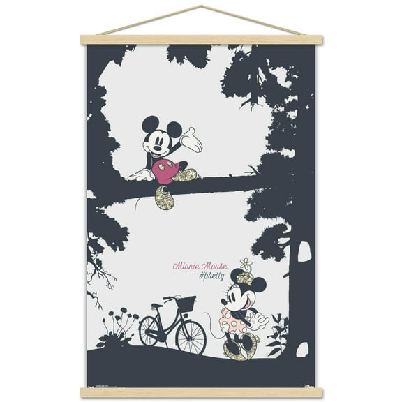 Disney Minnie Mouse - Pretty Wall Poster with Wooden Magnetic Frame, 22.375" x 34"