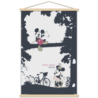 Canvas Painting Disney Minnie Mickey Mouse Eating Ice Cream Poster