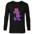 thumbnail image 1 of Disney Minnie Mouse Pride Classic Pose Purple Icon Fill - Long Sleeve T-Shirt for Men - Customized-Black, 1 of 5