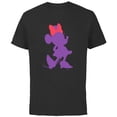 thumbnail image 1 of Disney Minnie Mouse Pride Classic Pose Purple Icon Fill - Short Sleeve Cotton T-Shirt for Adults - Customized-Black, 1 of 5