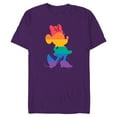 thumbnail image 1 of Disney Minnie Mouse Pride Classic Pose Rainbow Icon Fill - Short Sleeve Blended T-Shirt for Adults - Customized-Purple, 1 of 5