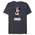 thumbnail image 1 of Disney Minnie Mouse Pride Happy Rainbow Fashion - Short Sleeve Blended T-Shirt for Adults - Customized-Navy Heather, 1 of 5