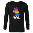 thumbnail image 1 of Disney Minnie Mouse Pride Inclusive Pose Rainbow Icon Fill - Long Sleeve T-Shirt for Men - Customized-Black, 1 of 5