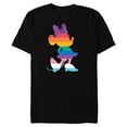 thumbnail image 1 of Disney Minnie Mouse Pride Inclusive Pose Rainbow Icon Fill - Short Sleeve Blended T-Shirt for Adults - Customized-Black, 1 of 5