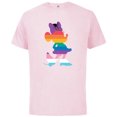 thumbnail image 1 of Disney Minnie Mouse Pride Inclusive Pose Rainbow Icon Fill - Short Sleeve Cotton T-Shirt for Adults - Customized-Soft Pink, 1 of 5