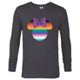 thumbnail image 1 of Disney Minnie Mouse Pride Inclusive Rainbow Head Icon Fill - Long Sleeve T-Shirt for Men - Customized-Charcoal Heather, 1 of 5