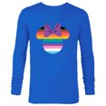thumbnail image 1 of Disney Minnie Mouse Pride Inclusive Rainbow Head Icon Fill - Long Sleeve T-Shirt for Men - Customized-Navy, 1 of 5