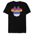 thumbnail image 1 of Disney Minnie Mouse Pride Inclusive Rainbow Head Icon Fill - Short Sleeve Blended T-Shirt for Adults - Customized-Black, 1 of 5
