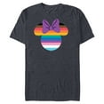 thumbnail image 1 of Disney Minnie Mouse Pride Inclusive Rainbow Head Icon Fill - Short Sleeve Blended T-Shirt for Adults - Customized-Navy Heather, 1 of 5