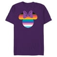 thumbnail image 1 of Disney Minnie Mouse Pride Inclusive Rainbow Head Icon Fill - Short Sleeve Blended T-Shirt for Adults - Customized-Purple, 1 of 5