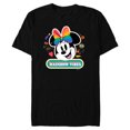 thumbnail image 1 of Disney Minnie Mouse Pride Rainbow Vibes Doodles - Short Sleeve Blended T-Shirt for Adults - Customized-Black, 1 of 5