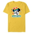 thumbnail image 1 of Disney Minnie Mouse Pride Rainbow Vibes Doodles - Short Sleeve Blended T-Shirt for Adults - Customized-Yellow, 1 of 5