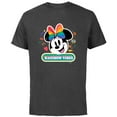 thumbnail image 1 of Disney Minnie Mouse Pride Rainbow Vibes Doodles - Short Sleeve Cotton T-Shirt for Adults - Customized-Charcoal, 1 of 5
