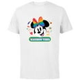 thumbnail image 1 of Disney Minnie Mouse Pride Rainbow Vibes Doodles - Short Sleeve Cotton T-Shirt for Adults - Customized-White, 1 of 5