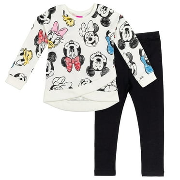Disney Minnie Mouse Pullover Fleece Sweatshirt and Leggings Outfit Set Infant to Big Kid