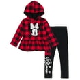thumbnail image 1 of Disney Minnie Mouse Pullover Peplum Fleece Hoodie and Leggings Outfit Set Toddler to Big Kid, 1 of 5