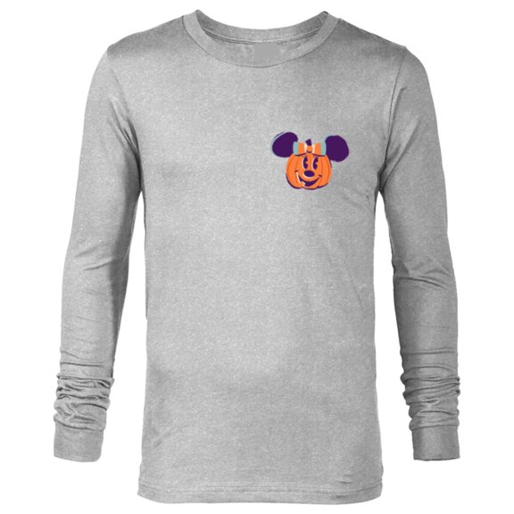 Disney Minnie Mouse Pumpkin Jack-O’-Lantern Halloween - Long Sleeve T-Shirt for Men - Customized-Athletic Heather