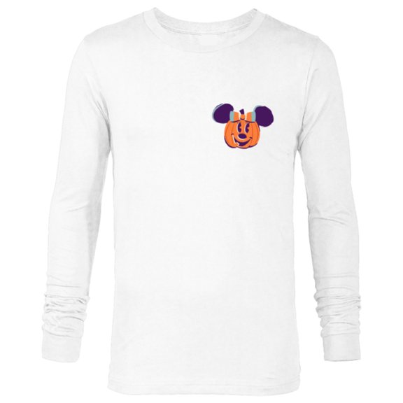 Disney Minnie Mouse Pumpkin Jack-O’-Lantern Halloween - Long Sleeve T-Shirt for Men - Customized-White