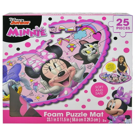 Disney Minnie Mouse Puzzle Mat - 25 Pc Foam Floor Puzzle for Kids (Minnie Mouse Jigsaw Puzzles)