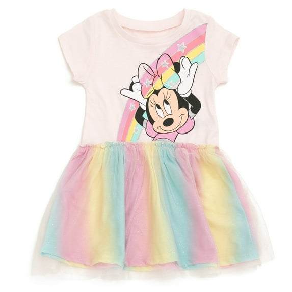 Disney Minnie Mouse Rainbow Toddler Girls Dress Toddler to Big Kid