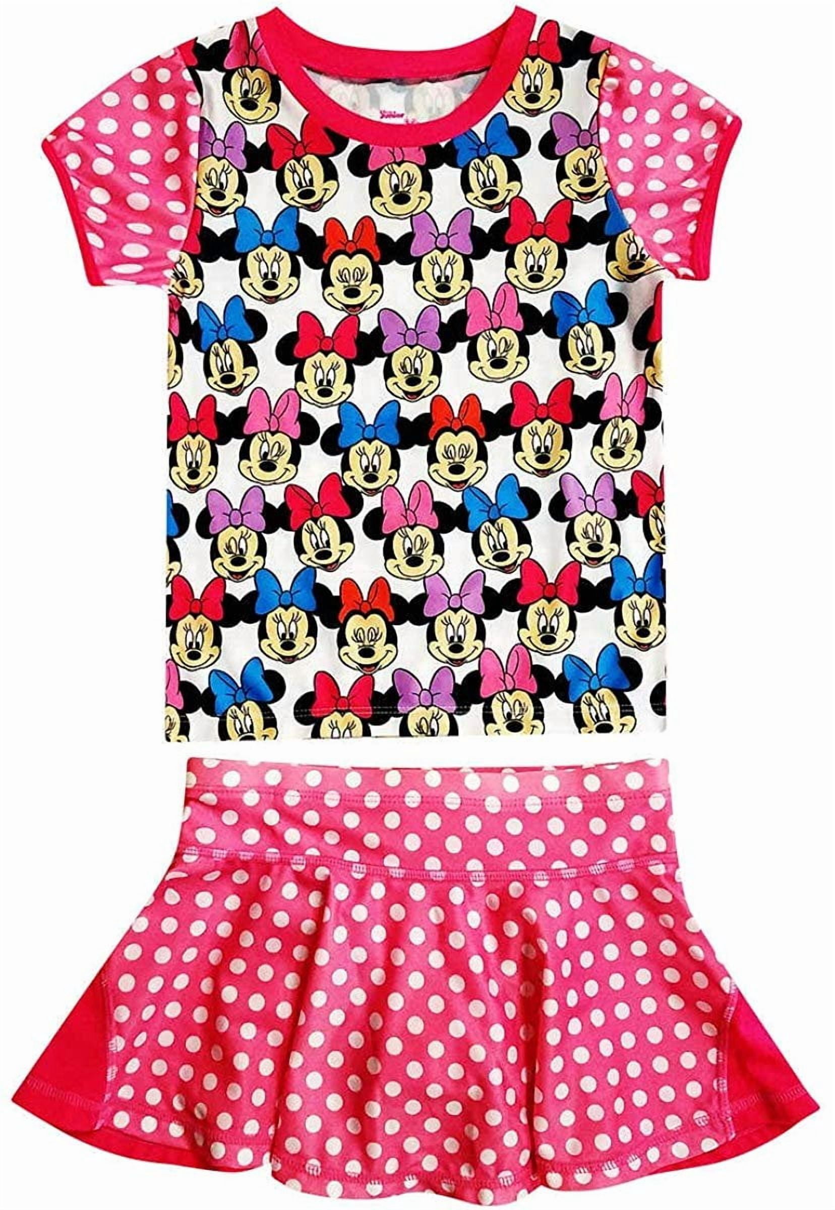 Disney Minnie Mouse Rash Guard Set Pink, 3T - Walmart.com