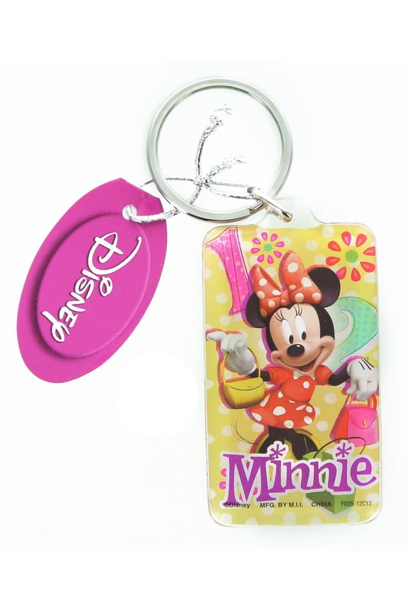 Disney Minnie Mouse Rectangular Lucite Key Ring