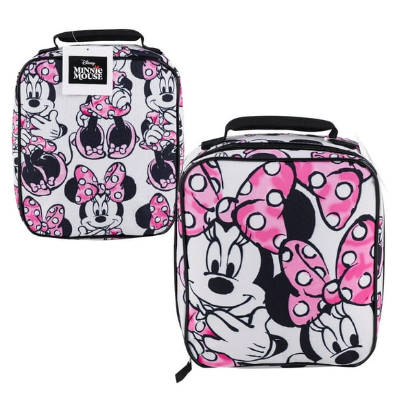 Disney Minnie Mouse Rectangular Lunch Bag - 9.5" - Pink And White