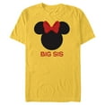 thumbnail image 1 of Disney Minnie Mouse Red Bow Icon Big Sis Sister Family- Short Sleeve Blended T-Shirt for Adults - Customized-Yellow, 1 of 5