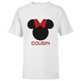 thumbnail image 1 of Disney Minnie Mouse Red Bow Icon Cousin Family- Short Sleeve T-Shirt for Kids - Customized-White, 1 of 5
