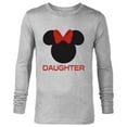 thumbnail image 1 of Disney Minnie Mouse Red Bow Icon Daughter Family- Long Sleeve T-Shirt for Men - Customized-Athletic Heather, 1 of 5