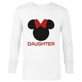 thumbnail image 1 of Disney Minnie Mouse Red Bow Icon Daughter Family- Long Sleeve T-Shirt for Men - Customized-White, 1 of 5