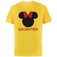 thumbnail image 1 of Disney Minnie Mouse Red Bow Icon Daughter Family- Short Sleeve Cotton T-Shirt for Adults - Customized-Yellow, 1 of 5