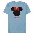 thumbnail image 1 of Disney Minnie Mouse Red Bow Icon Hija Familia Spanish- Short Sleeve Blended T-Shirt for Adults - Customized-Ocean Blue, 1 of 5