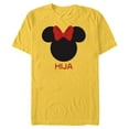 thumbnail image 1 of Disney Minnie Mouse Red Bow Icon Hija Familia Spanish- Short Sleeve Blended T-Shirt for Adults - Customized-Yellow, 1 of 5