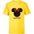thumbnail image 1 of Disney Minnie Mouse Red Bow Icon Sister Family- Short Sleeve T-Shirt for Kids - Customized-Yellow, 1 of 5