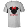 thumbnail image 1 of Disney Minnie Mouse Red Bow Icon Sobrina Familia Spanish- Short Sleeve T-Shirt for Kids - Customized-Athletic Heather, 1 of 5