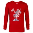 thumbnail image 1 of Disney Minnie Mouse Red White Blue Tie Dye - Long Sleeve T-Shirt for Men - Customized-New Red, 1 of 5