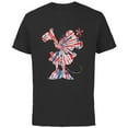 thumbnail image 1 of Disney Minnie Mouse Red White Blue Tie Dye - Short Sleeve Cotton T-Shirt for Adults - Customized-Black, 1 of 5