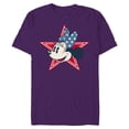 thumbnail image 1 of Disney Minnie Mouse Red White and Blue Retro Americana - Short Sleeve Blended T-Shirt for Adults - Customized-Purple, 1 of 5