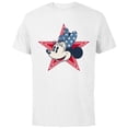 thumbnail image 1 of Disney Minnie Mouse Red White and Blue Retro Americana - Short Sleeve Cotton T-Shirt for Adults - Customized-White, 1 of 5