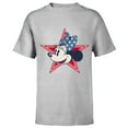 thumbnail image 1 of Disney Minnie Mouse Red White and Blue Retro Americana - Short Sleeve T-Shirt for Kids - Customized-Athletic Heather, 1 of 5