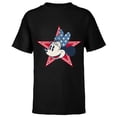 thumbnail image 1 of Disney Minnie Mouse Red White and Blue Retro Americana - Short Sleeve T-Shirt for Kids - Customized-Black, 1 of 5