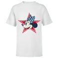 thumbnail image 1 of Disney Minnie Mouse Red White and Blue Retro Americana - Short Sleeve T-Shirt for Kids - Customized-White, 1 of 5