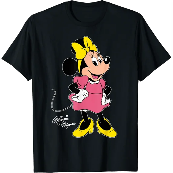 Disney Minnie Mouse Retro Character Cute Pose Trip T-Shirt