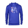 thumbnail image 1 of Disney Minnie Mouse Retro Digital Hearts - Pullover Hoodie for Adults - Customized-Royal, 1 of 5