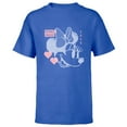 thumbnail image 1 of Disney Minnie Mouse Retro Digital Hearts - Short Sleeve T-Shirt for Kids - Customized-Royal, 1 of 5
