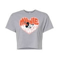 thumbnail image 1 of Disney - Minnie Mouse - Retro Heart - Juniors Cropped Cotton Blend T-Shirt, 1 of 5