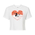 thumbnail image 1 of Disney - Minnie Mouse - Retro Heart - Juniors Cropped Cotton Blend T-Shirt, 1 of 5