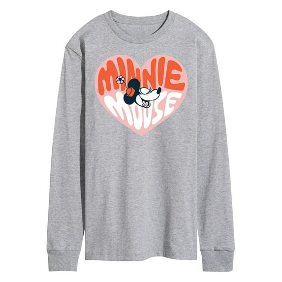 Disney - Minnie Mouse - Retro Heart - Men's Long Sleeve T-Shirt