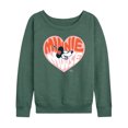 thumbnail image 1 of Disney - Minnie Mouse - Retro Heart - Women's Lightweight French Terry Long Sleeve Shirt, 1 of 4
